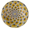 La Bottega del Vasaio Piuma di pavone gialla ⌀ Piatto decorativo da 30 cm> Piatti Decorativi
