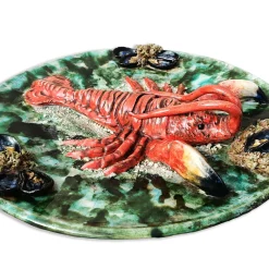 Ceramiche Ceccarelli Placca da parete con aragosta> Piatti Decorativi