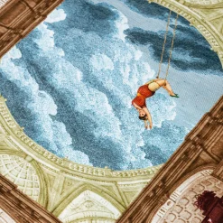 Grand Tour by Vito Nesta Plaid in velluto con acrobata e soffitto> Coperte