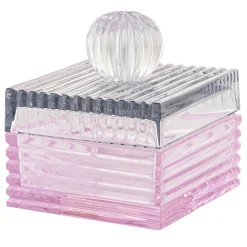 Baldi Home Jewels Playful Piccola Scatola di Cristallo Rosa e Grigia> Scatole