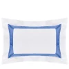 Verderoccia Plissè Bianco e Country Blue US King Sham> Biancheria Da Letto
