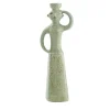 Marioni POP donna scultura in ceramica verde> Statuine