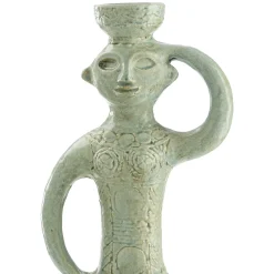 Marioni POP donna scultura in ceramica verde> Statuine