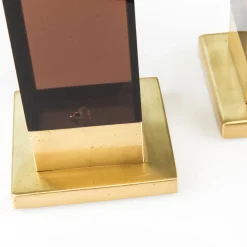 Selezioni Domus Porta Candela in Plex Fumé e Ottone Spirit><noscript><img width=