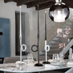 Aina Kari Portacandele a nodo veneziano nero><noscript><img width=