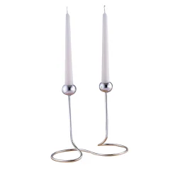 Bragagnolo Argenti Portacandele a spirale Twist> Candelieri E Portacandele