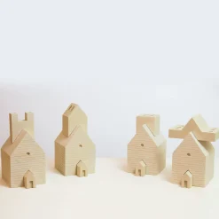 Pimar Limestone Portacandele "Casetta" #3 di Ugo La Pietra> Candelieri E Portacandele