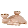 Ceramica Gatti 1928 Portacandele in Ceramica Fiamme Bestiali Tartaruga Rosa> Candelieri E Portacandele