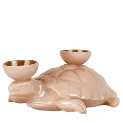Ceramica Gatti 1928 Portacandele in Ceramica Fiamme Bestiali Tartaruga Rosa> Candelieri E Portacandele