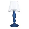 Creart Portacandele in vetro blu Candel> Candelieri E Portacandele