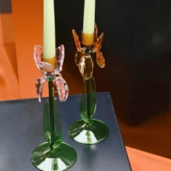 Casarialto Portacandele in Vetro Rosa Iris di Summerill & Bishop><noscript><img width=