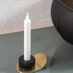 Purho Portacandele Lumino Stripe in acciaio grigio e cristallo di Federico Peri><noscript><img width=