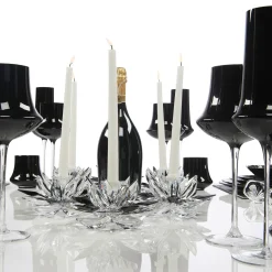 VGnewtrend Portacandele piccolo in cristallo Lotus> Candelieri E Portacandele