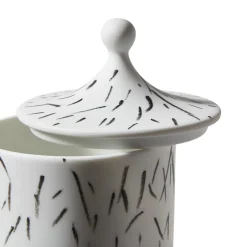 Cassina Portacandele Post Scriptum Black&White con coperchio di Formafantasma> Candelieri E Portacandele