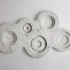 Lithea Portacandele rotondo bianco di Fabio Fazio> Candelieri E Portacandele