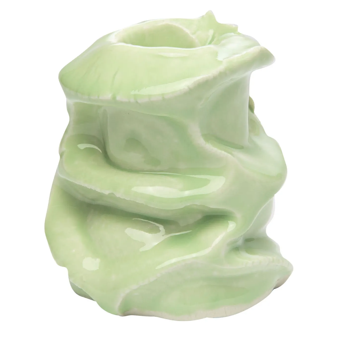 Vittorio Passaro Portacandele Stones in Porcellana Verde Chiaro> Candelieri E Portacandele