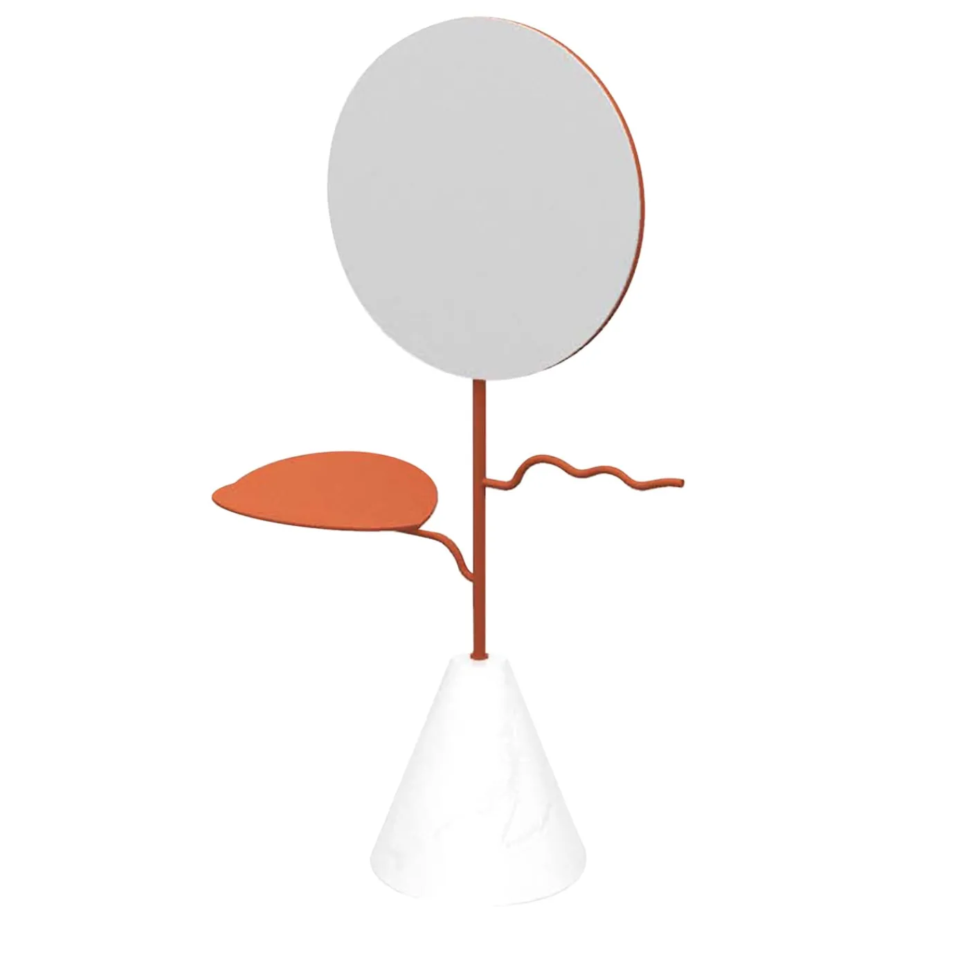 Nunzia Ponsillo Portagioie Custode in terracotta/carrara con specchio> Specchi Da Tavolo