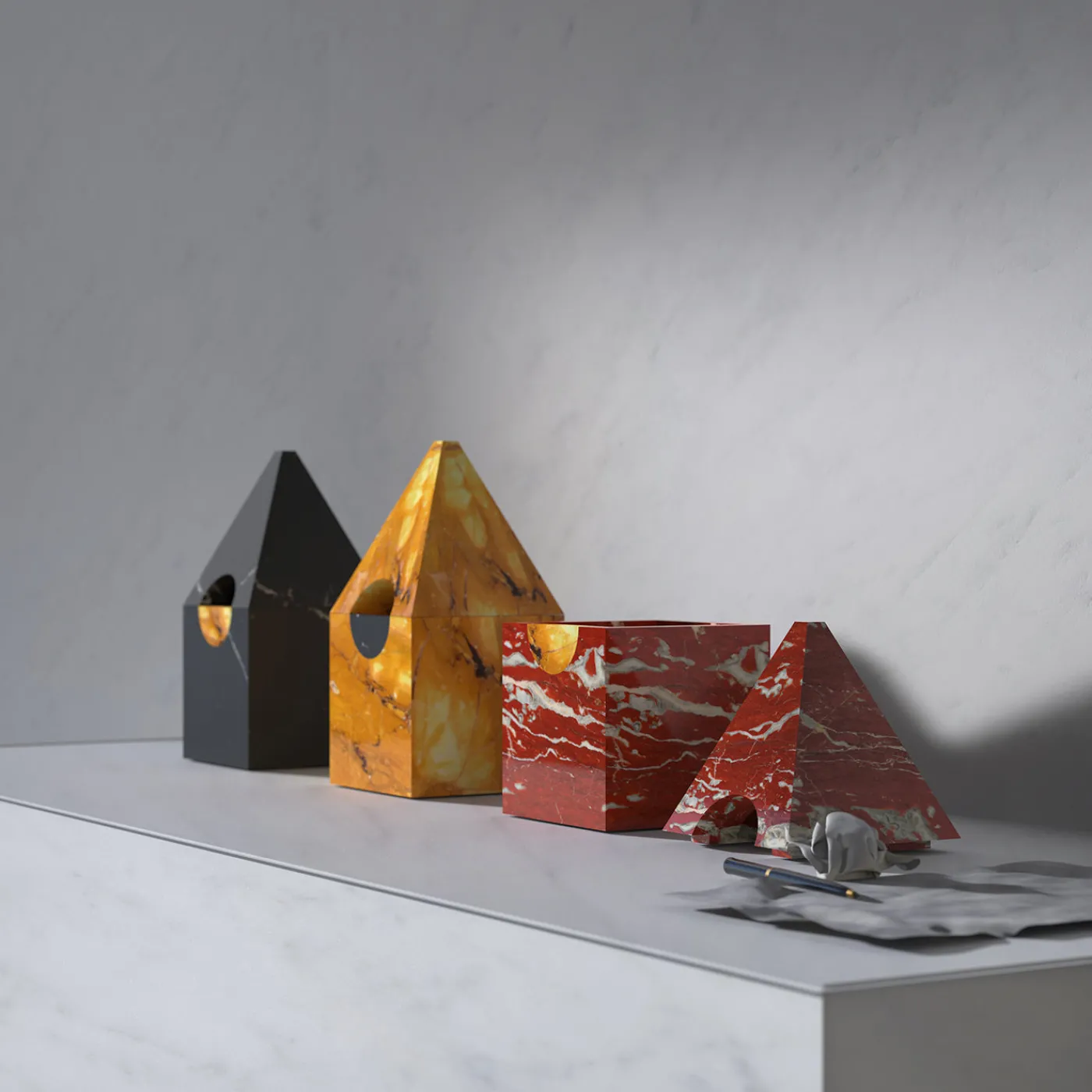 Carcino Design Portagioie Nostalgia in marmo rosso> Portagioie