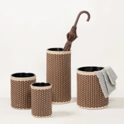 Giobagnara Portaombrelli in pelle e rattan Cézanne> Portaombrelli