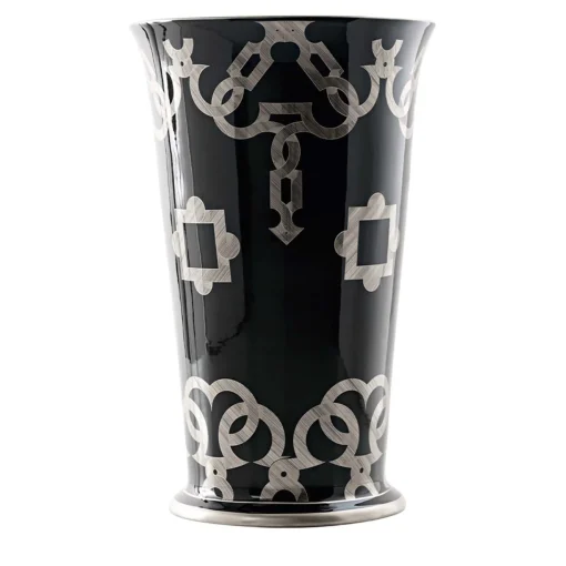 Le Porcellane Portaombrelli Tarsia nero e platino> Portaombrelli