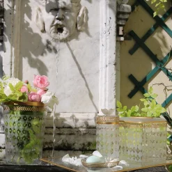 Griffe Montenapoleone by Vetrerie di Empoli Portasapone in vetro con foglie d'oro e d'alloro><noscript><img width=