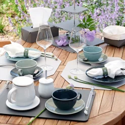 ADJ Style Portatovaglioli rettangolari neri in pelle Bottega di E. Borovkova><noscript><img width=