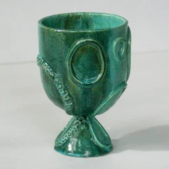 Raffaella Bandera Portavaso in ceramica verde Acini> Cachepot E Portavasi