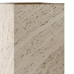 Dolcefarniente Outdoor by DFN Portavaso squadrato retroilluminato Eternal grande in Marmo Travertino di Bebo & Angel> Cachepot E Portavasi