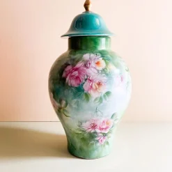 Elena Satta Potiche floreali policrome> Vasi Con Coperchio