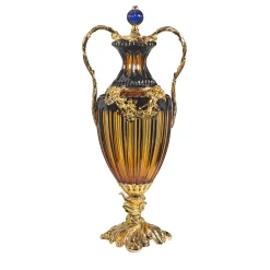 L'Originale Potiche in bronzo e cristallo con dettagli in rilievo> Vasi Con Coperchio