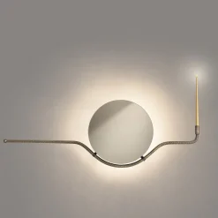 Aina Kari Rising Sun O Specchio da parete con finitura ottone><noscript><img width=