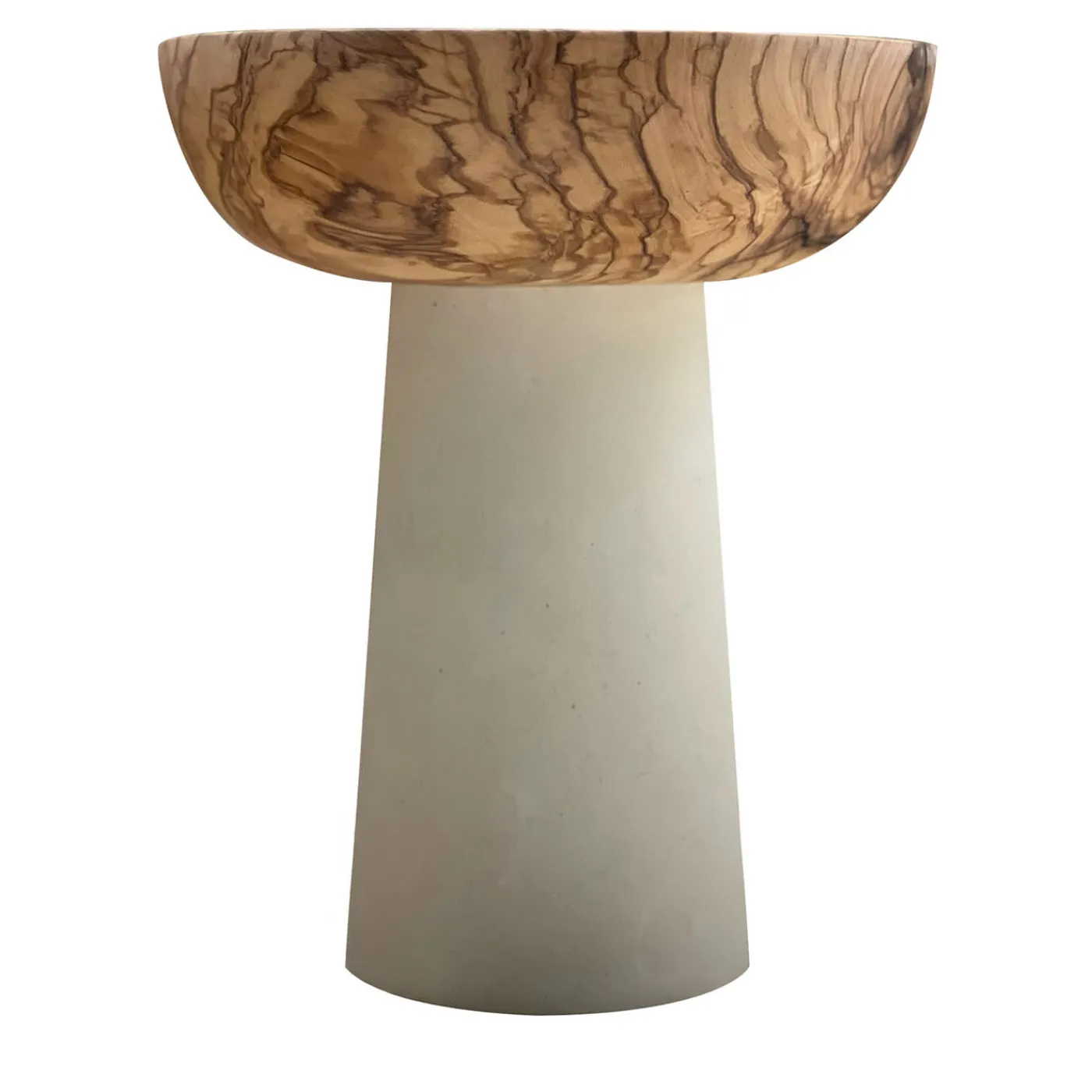 Pimar Limestone Rito N. 2 B Coppa Decorativa in Legno d'Ulivo e Pietra Leccese> Cachepot E Portavasi