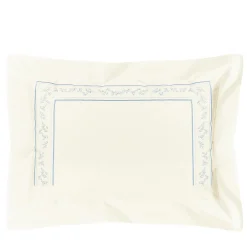 Verderoccia Roma Off White & Light Blue US King Sham> Biancheria Da Letto