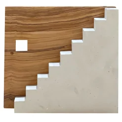 Pimar Limestone Ruderi 06 Scultura in Legno d'Ulivo e Pietra Leccese> Sculture Decorative