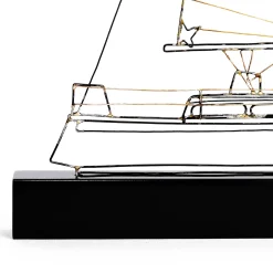 Profilo Saint Barth Barca a vela in metallo> Statuine
