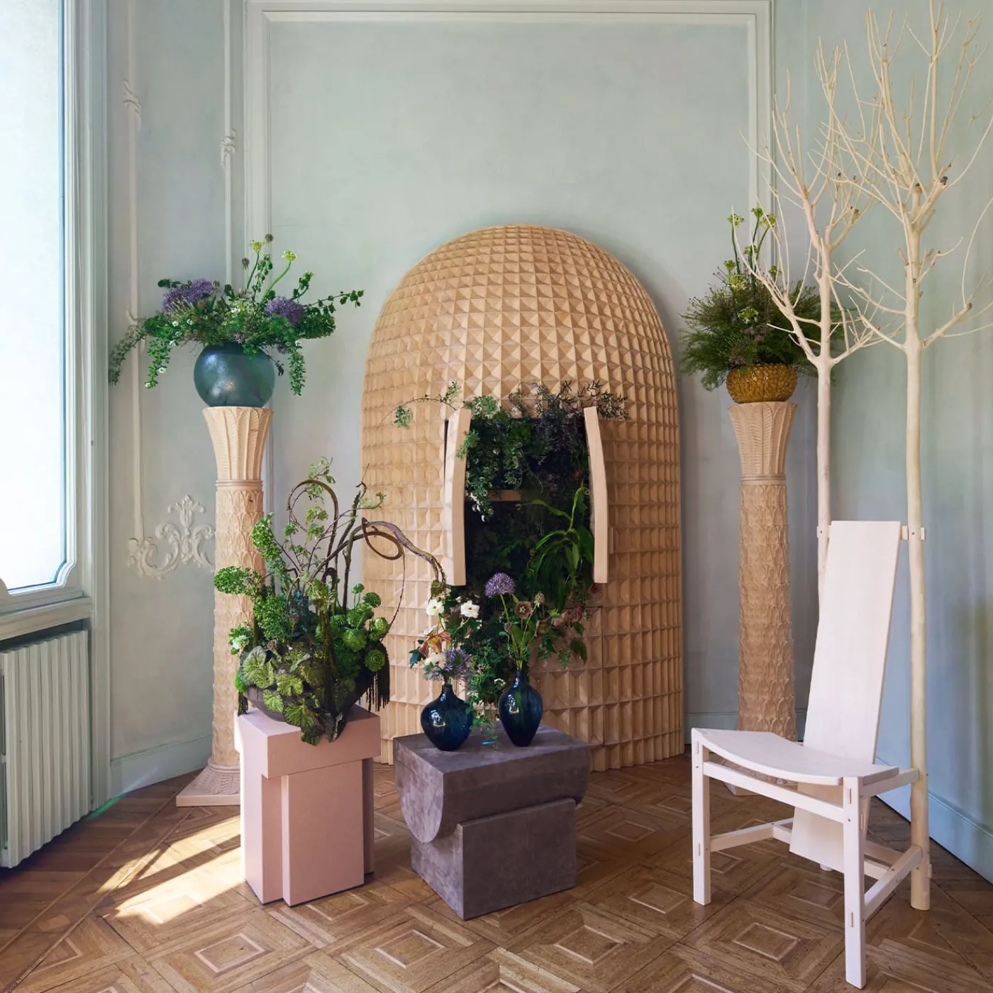 NasonMoretti Samarcanda Vaso decorativo medio Balloton Air-Force Blue> Vasi Da Fiori