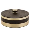 Pinetti Saturno Brown Scatola rotonda grande con coperchio> Scatole