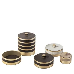 Pinetti Saturno Brown Scatola rotonda grande con coperchio> Scatole