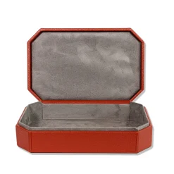 Cassigoli Scatola Del Monte 25 in Legno e Pelle Rosso Persiano> Scatole