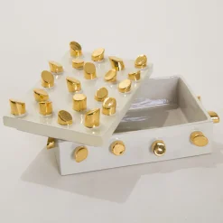 ND Dolfi Scatola di maiolica bianca><noscript><img width=