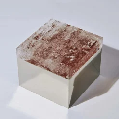 Giuliano Tincani Scatola di quarzo rosso in ottone><noscript><img width=