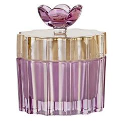 Creart Scatola di vetro rosa Doge con coperchio> Scatole