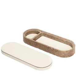 Giobagnara Scatola grande in pelle e marmo Giza #2> Arredo Bagno