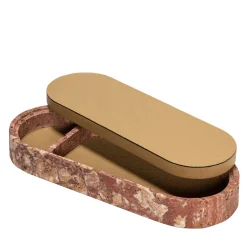Giobagnara Scatola grande in pelle e marmo Giza #1><noscript><img width=