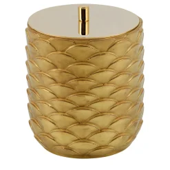 Villari SCATOLA IN COTONE PAVONE - ORO> Arredo Bagno