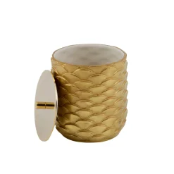 Villari SCATOLA IN COTONE PAVONE - ORO> Arredo Bagno