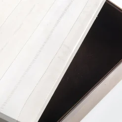 Selezioni Domus Scatola in Pelle di Anguila e Ottone Lucido con Coperchio> Scatole