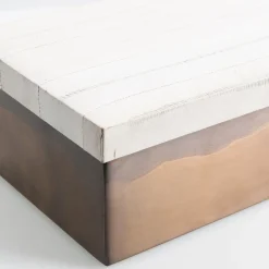 Selezioni Domus Scatola in Pelle di Anguila e Ottone Lucido con Coperchio><noscript><img width=