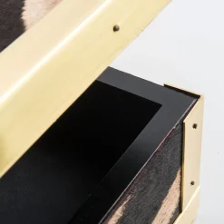 Selezioni Domus Scatola in Pelle di Zebra e Ottone Memories><noscript><img width=