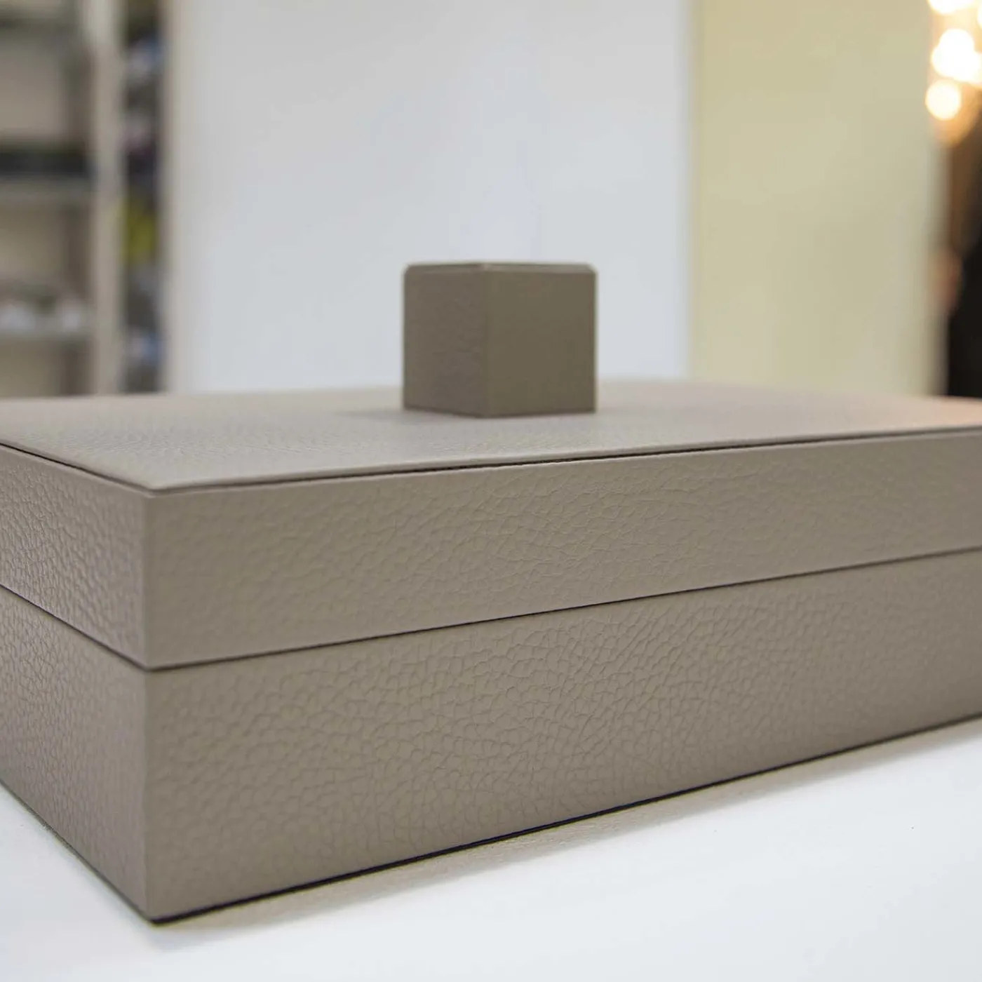 Cassigoli Scatola in pelle Scuretto in sabbia> Scatole